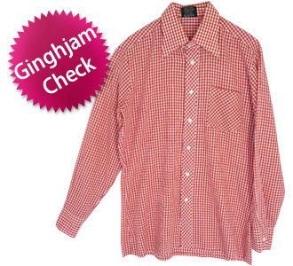赤×白のスモールギンガムチェックシャツ CountryStyle