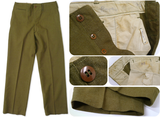 U.S.ARMY40～50年代ウールパンツ - 古着屋 どろんこファクトリィ